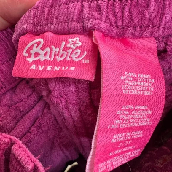 Barbie 2T Girls Pink/Purple Pants with Floral Embroidery - Picture 5 of 6